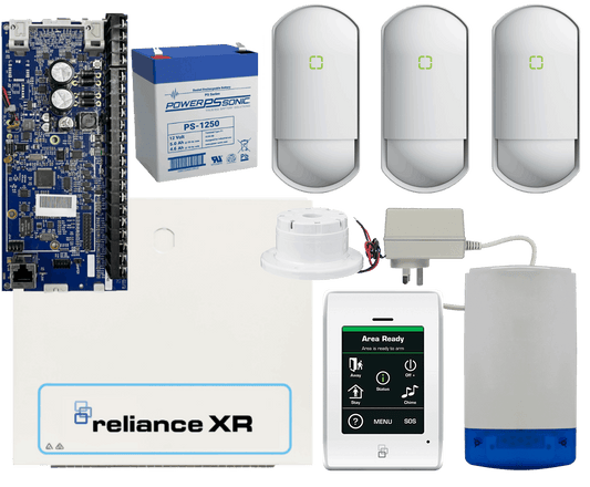 Hills Security Alarm System Reliance XR touch kit with Optex