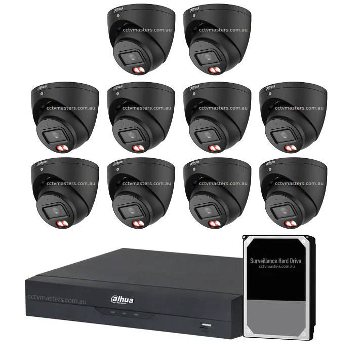 Dahua Accupick Camera Kit, 10 x 6MP AI WizSense with Warm Light, 16CH AI Smart NVR Ultra 4K