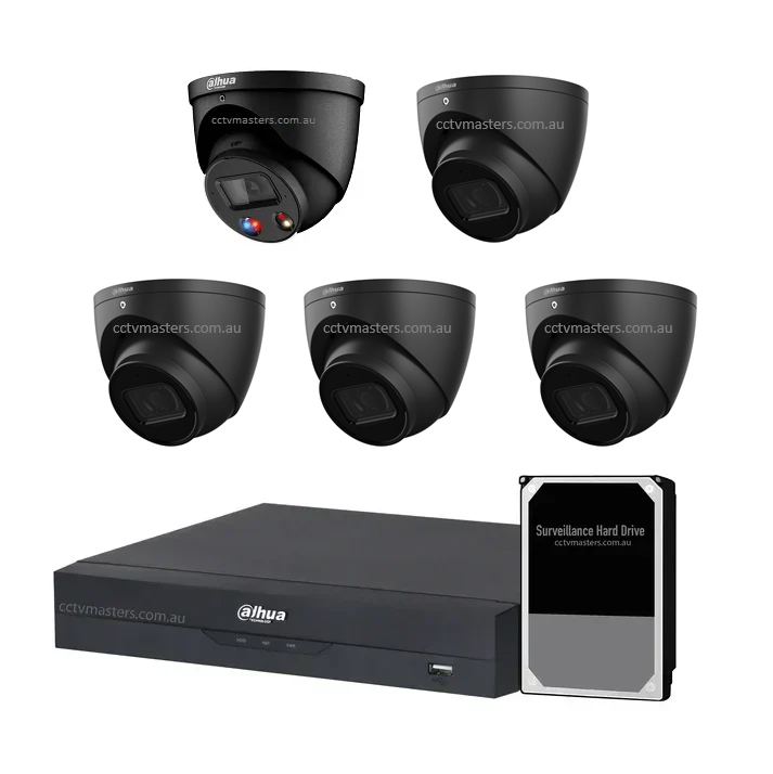 Dahua AI Active Deterrence Camera Kit, 1 x 6MP Full-colour, 4 x 6MP, 8CH AI Smart NVR Ultra 4K