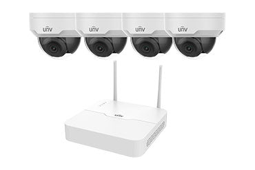 UNV CCTV Wi-Fi Kit 4 X 2MP IPC322SR3-VSF28W-D, Dome Cameras with 4Ch Wi-Fi NVR with 1TB HDD
