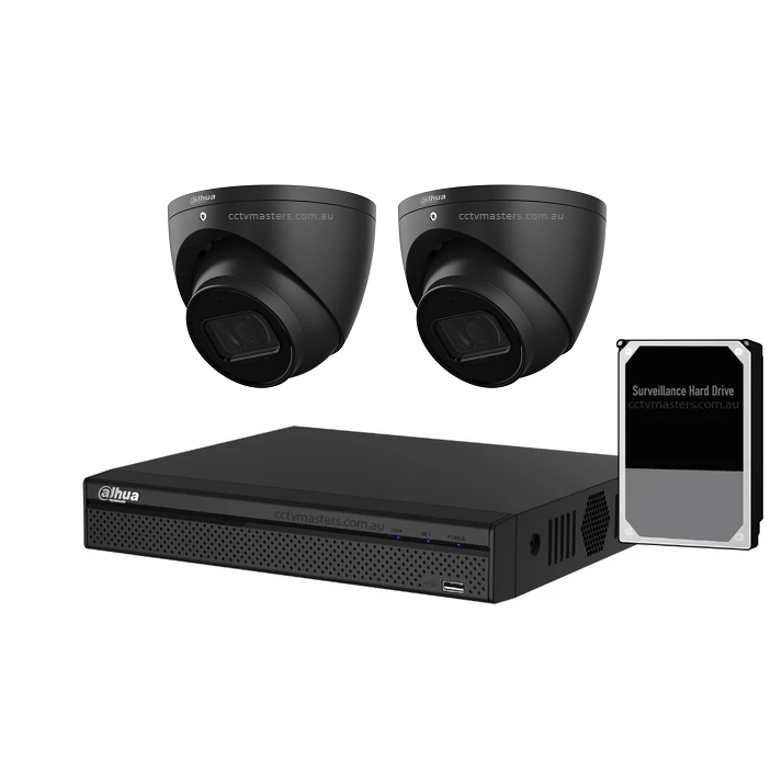Dahua Camera Kit, 2 x 5MP IR Starlight Bundle with 4CH Ultra 4K AI NVR
