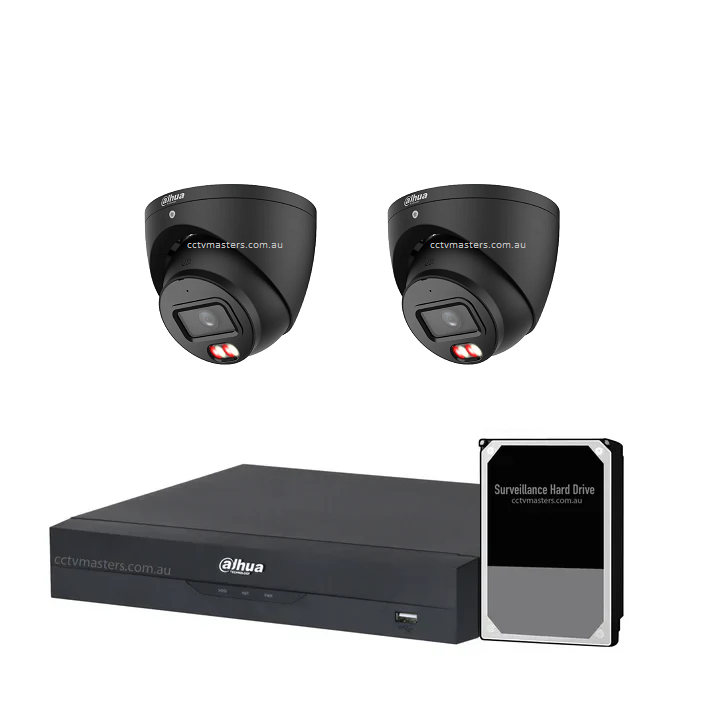 Dahua Accupick Camera Kit, 2 x 6MP AI WizSense with Warm Light, 4CH AI Smart NVR Ultra 4K