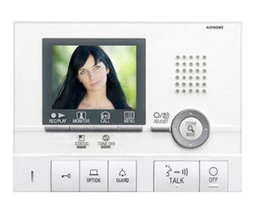 Aiphone GT Series 4-Wire Intercom Monitor 3.5 Inch Display LCD Lock Output (Dry Contact) 24VDC