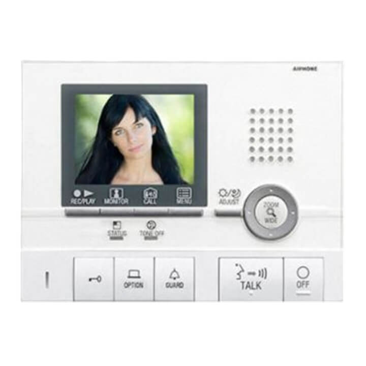 Aiphone GT Series 4-Wire Intercom Monitor 3.5 Inch Display LCD Lock Output (Dry Contact) 24VDC
