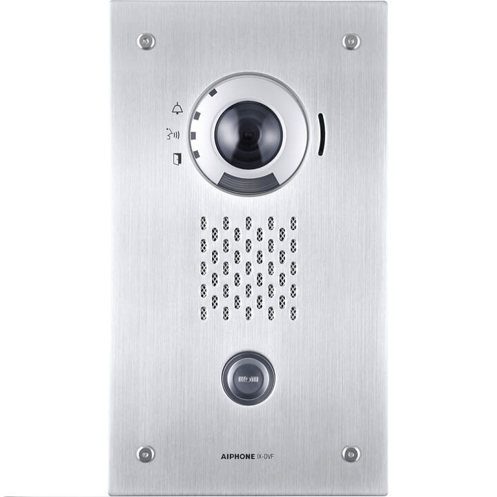 Aiphone IX Series 2 IP Intercom 1 Button Audio/Video Door Station Stainless Steel IP65 IK08, 24VDC/48V, PoE