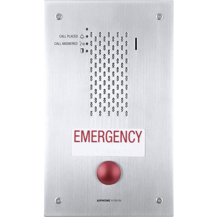 Aiphone IX Series 2 IP Intercom 1 Button Audio Door Station IP65 IK07 up to 32GB Micro SD Card 24VDC/ 48V PoE