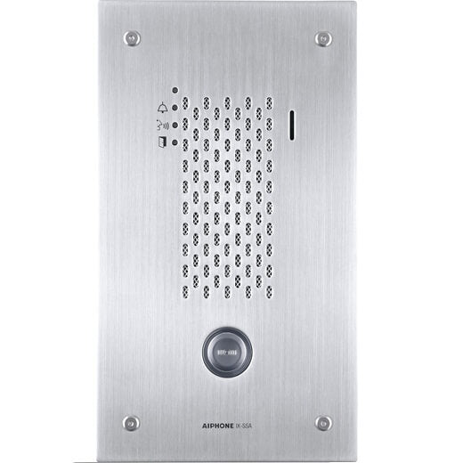 Aiphone IX Series 2 IP Intercom 1 Button Audio Door Station IP65 IK07 up to 32GB Micro SD Card 24VDC/ 48V PoE