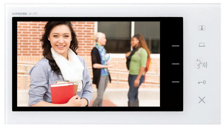 Aiphone JV 2-Wire Intercom Monitor Master Station 7" Display Touch Button 24VDC White