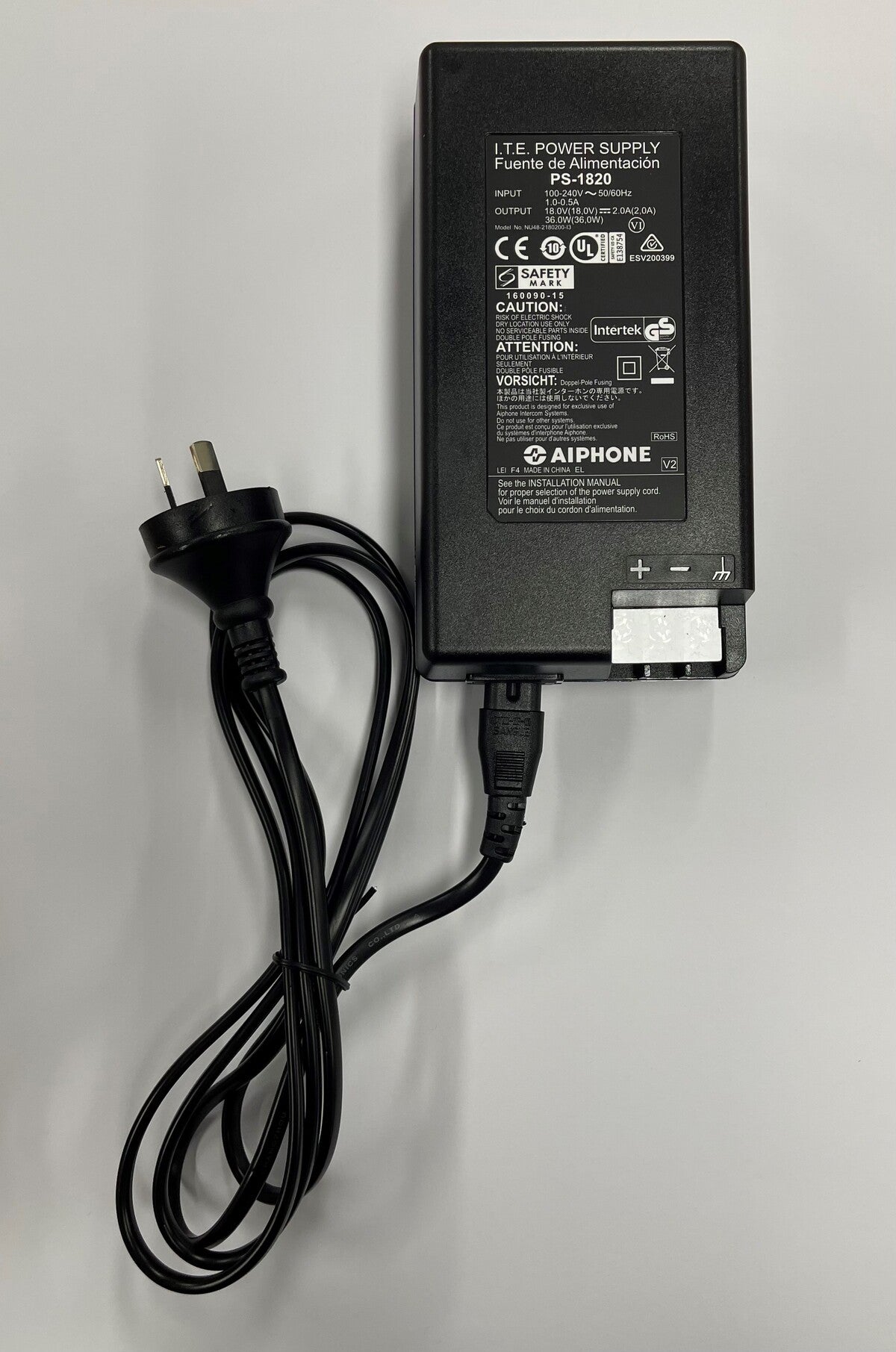Aiphone PS 18V DC Power Supply, 2A