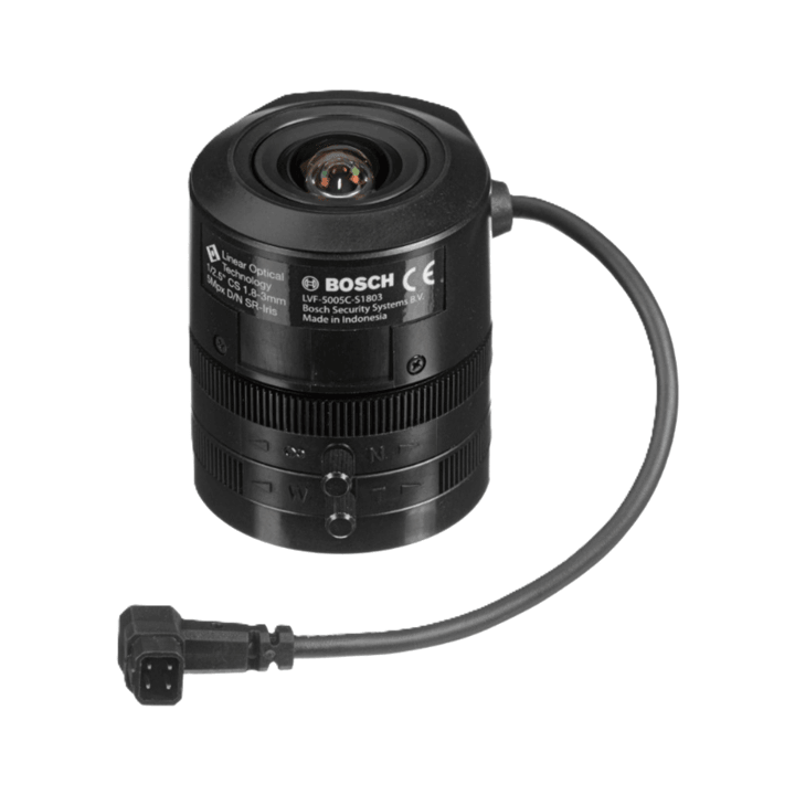 Bosch LVF-5005C-1803, 5MP CS Mount Lens, DC-Iris, IR Corrected, 1.8-3mm | BOS-LVF-5005C-1803 | CCTVMASTERS.COM.AU