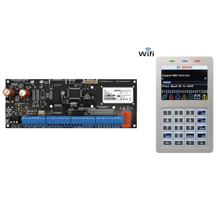 Bosch Alarm Kit, CC615PB SOL6000 Control Panel PCB (CC600PB) + Wifi Keypad, Wifi IP Module