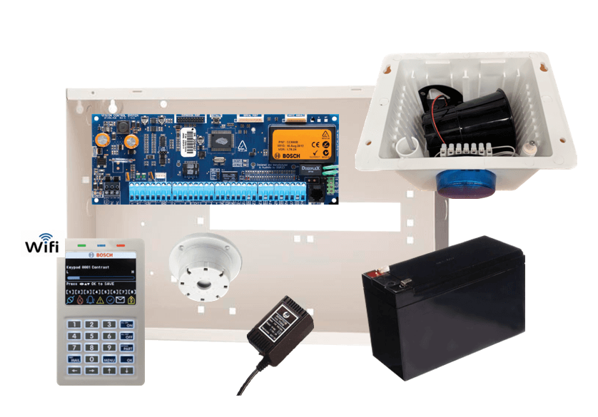 Bosch Alarm Solution 6000 Kit White Wife Keypad No PIR