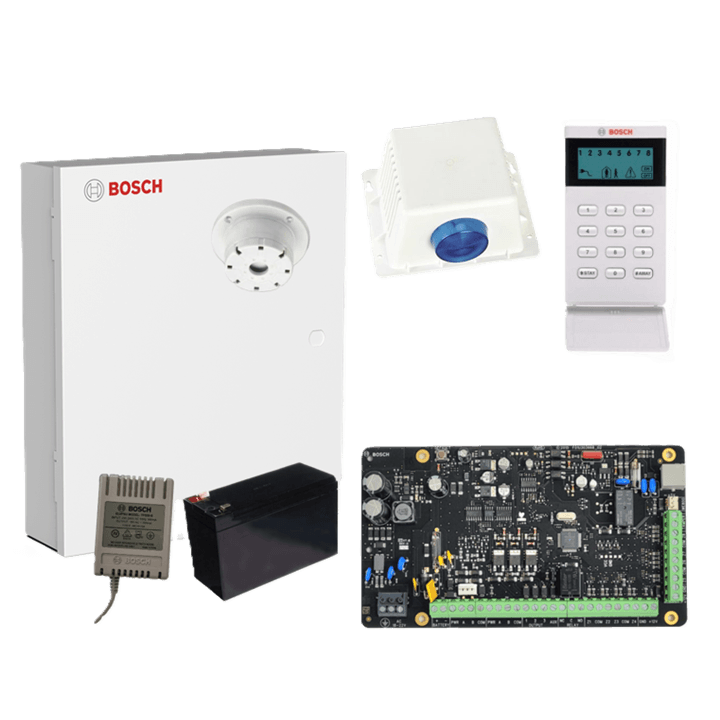 Bosch Alarm Kit, Solution 4000 With 1 x Icon Keypad + 1 x battery + 1 x Power Supply and siren (No PIR)