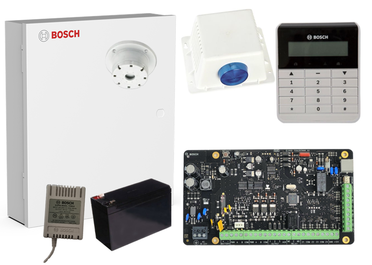 Bosch Alarm Kit, Solution 4000 With 1 x Text Keypad + 1 x battery + 1 x Power Supply and siren (No PIR)