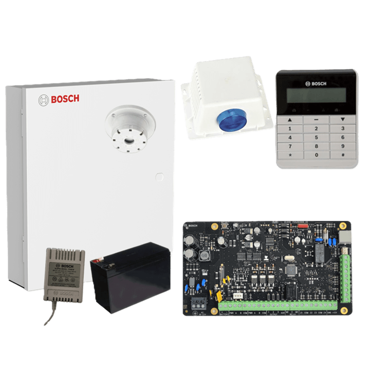 Bosch Alarm Kit, Solution 4000 With 1 x Text Keypad + 1 x battery + 1 x Power Supply and siren (No PIR)