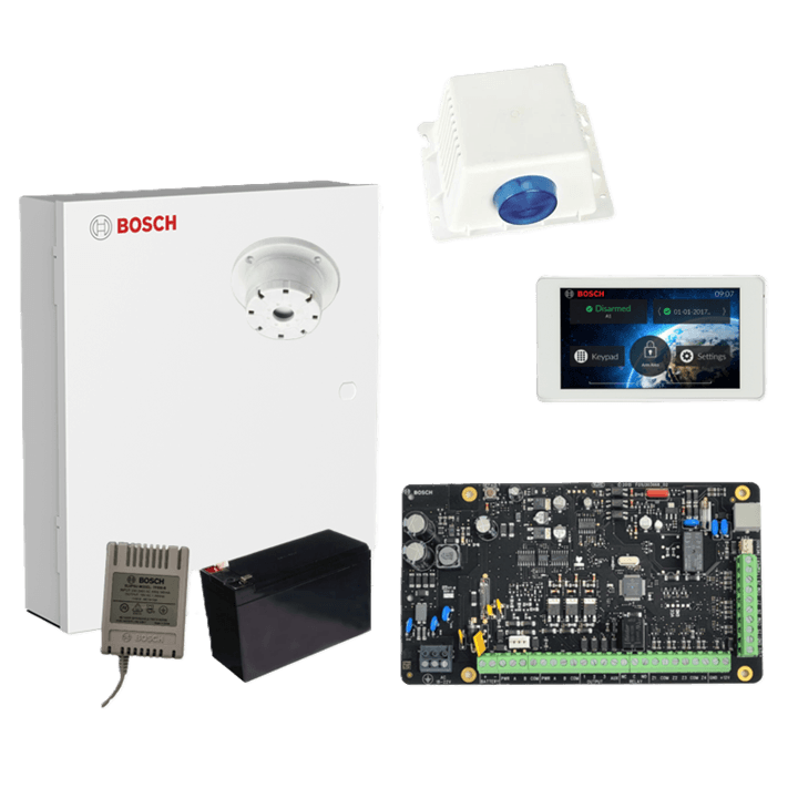 Bosch Alarm Kit, Solution 4000 With 1 x 5" Touchscreen + 1 x battery + 1 x Power Supply and siren (No PIR)