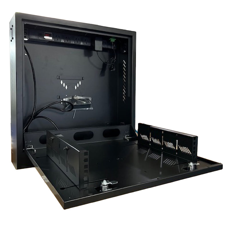 CCTV Security Slimline Vertical Wall Mount Cabinet for NVRs and Monitors