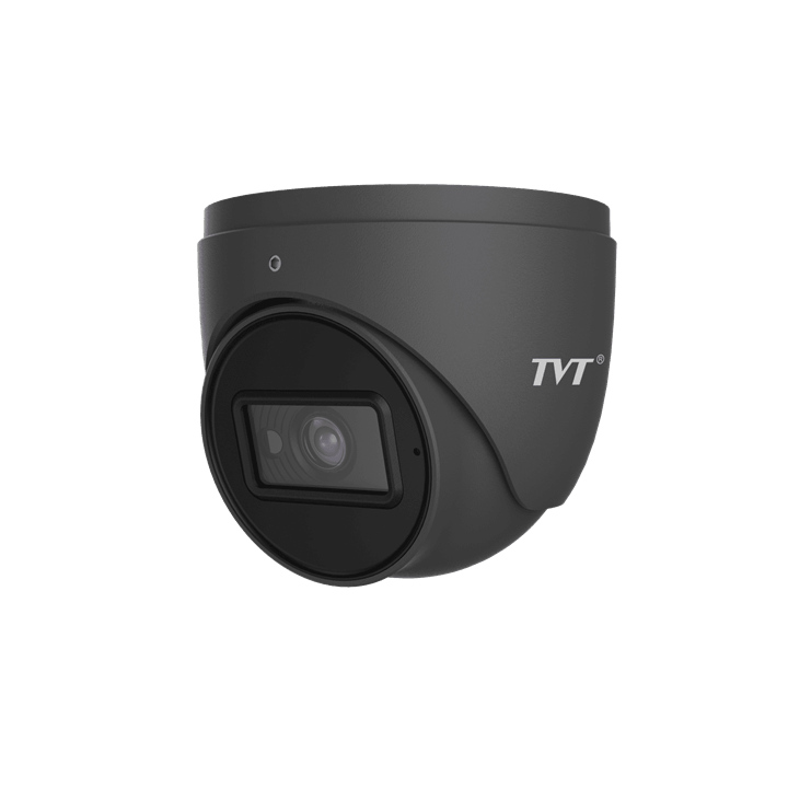 TVT 6MP AI Starlight Full Colour Turret, 30m LED & IR, 2.8mm, NDAA, Black
