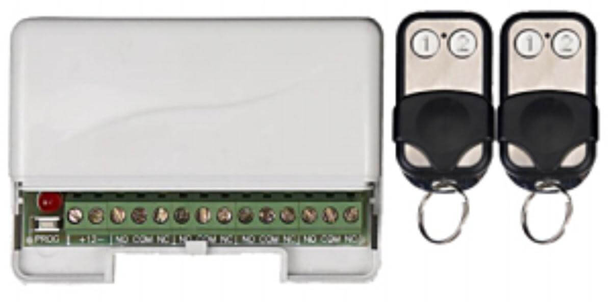 Secor RSR01-2 Activor Wireless - Standalone Remote Control 4-Relay Output Kit, 1x Receiver and 2x 2-Button Remotes DFM-RTR01-2 | DFM-RSR01-2 | CCTVMASTERS.COM.AU