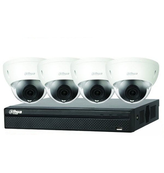 Dahua SMD AI Version 4.0 Camera Kit, 4 x 8MP Ultra 4K Eyeball WizSense Bundle 4CH NVR 8MP Ultra 4K