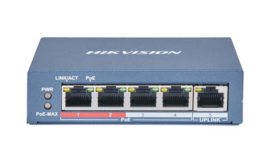 Hikvision 4 Port Fast Ethernet Unmanaged POE Switch