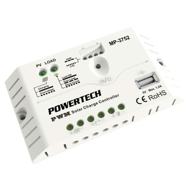 Solar Charge Controller 12/24V 20A with USB - Auto Charge Mode PWM Charging | MP3752 | CCTVMASTERS.COM.AU