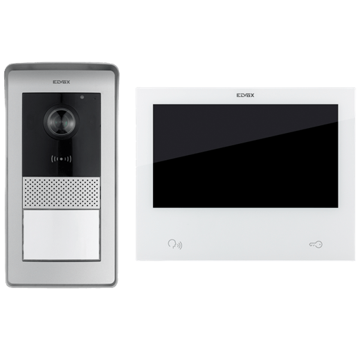 ELVOX Wifi Video Intercom Kit featuring a 7inch touch screen monitor and video door entry panel.