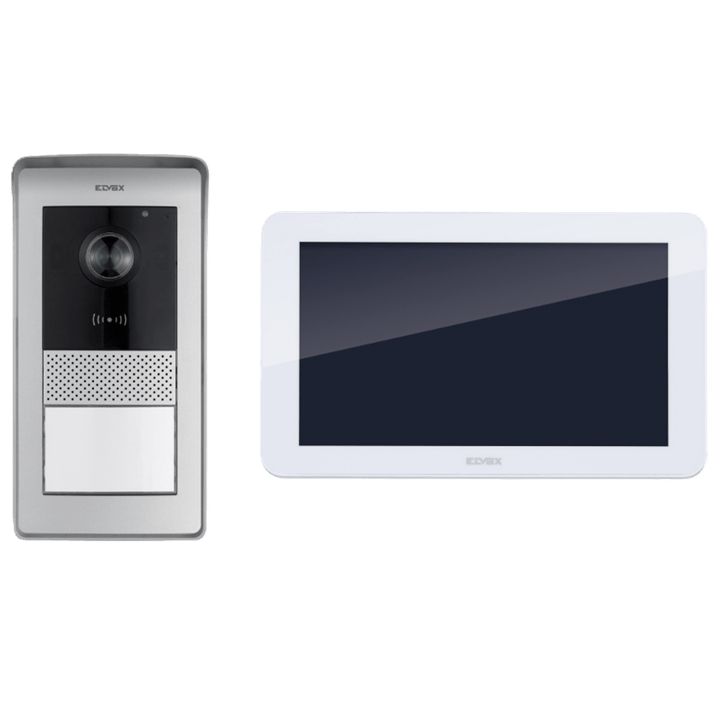 Elvox 2-Wire Video Intercom Kit 7" Monitor, 1 Button Outdoor Station, New Model with Reader