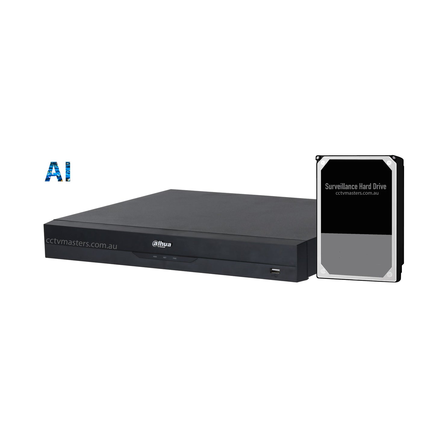 Dahua DHI-NVR5416-16P-AI/ANZ, 16 Channels 1.5U 16PoE 4HDD WizSense Network Video Recorder