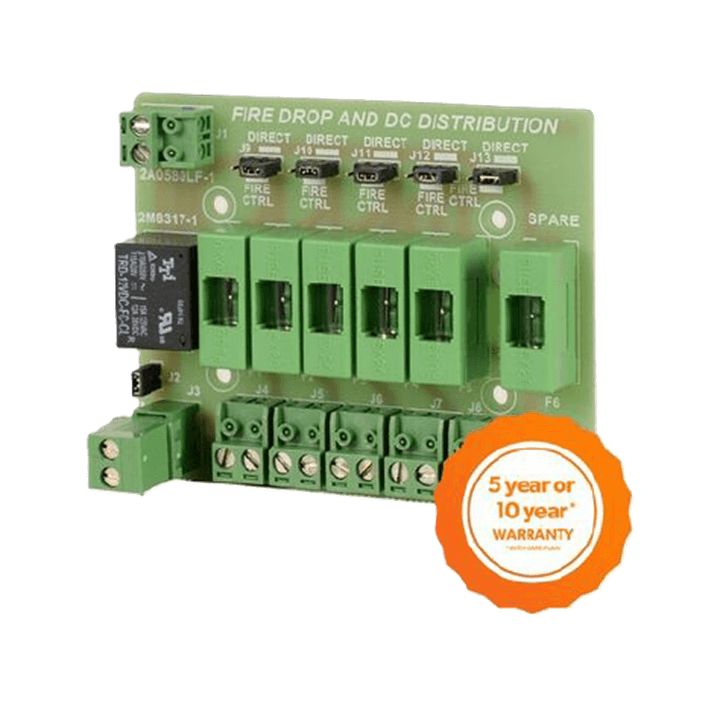 Gallagher SMB Fire Relay & Fuse Board 5 x 1A Glass Fuse Output 1 x Spare Glass Fuse 1 x Fire Relay PCB