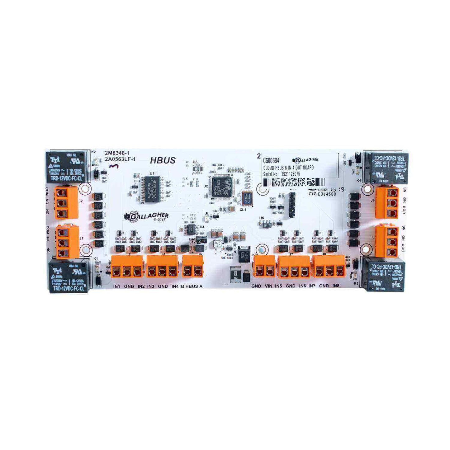 Gallagher SMB HBUS Input & Output Module 8 x Input, 4 x Output (24V DC/AC) PCB 13.6VDC