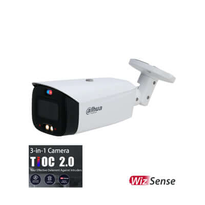 Dahua 5MP TiOC Camera, Active Deterrence Full-color Bullet Camera | DHI-IPC-HFW3549T1P-AS-PV-0280B-S3 | CCTVMASTERS.COM.AU