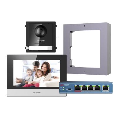 Hikvision 2nd Gen IP Intercom Kit, 1 to 1 Villa, Door & Room Station