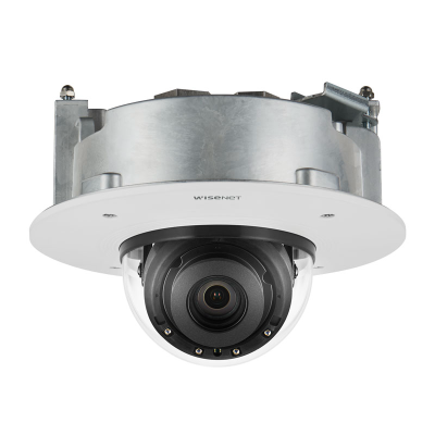 Hanwha Wisenet 4K AI Indoor Dome Camera, H.265, 30fps, WDR, IR, IK10, 4.5-10mm