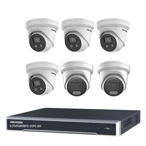 Hikvision Camera Kit, 4 x 8MP AcuSense, 2 x 8MP ColorVu Turret, 8Ch NVR HDD Optional