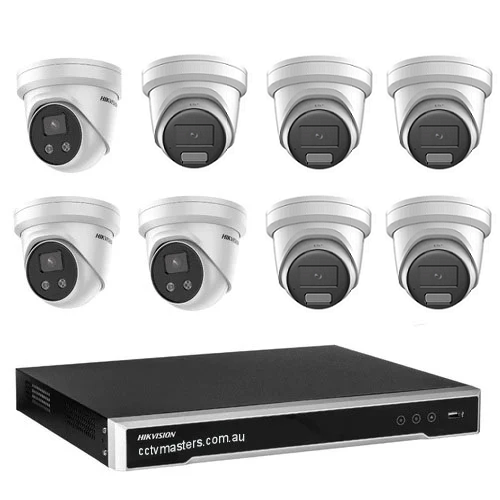 Hikvision Camera Kit, 3 x 8MP AcuSense, 5 x 8MP ColorVu Turret, 8Ch NVR HDD Optional