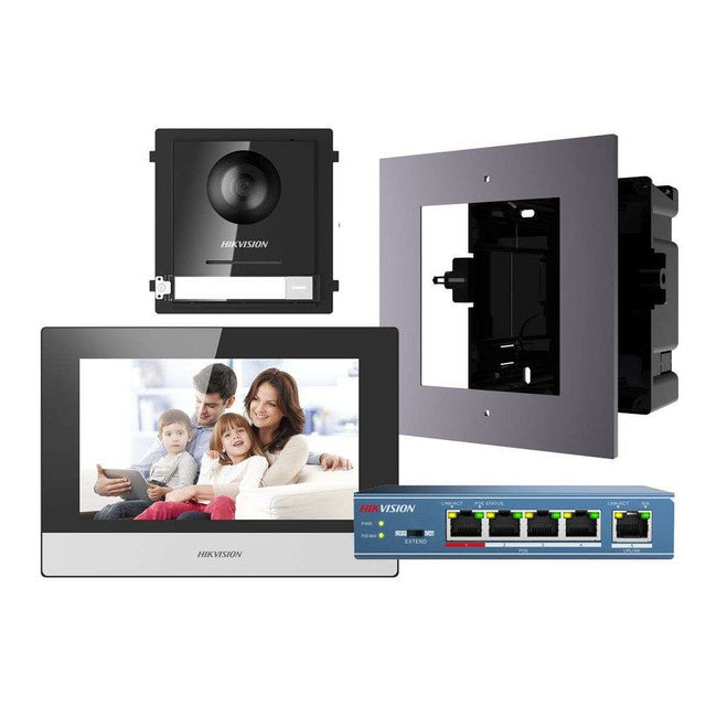 Hikvision 2nd Gen IP Intercom Kit, 1 to 1 Villa, Door & Room Station