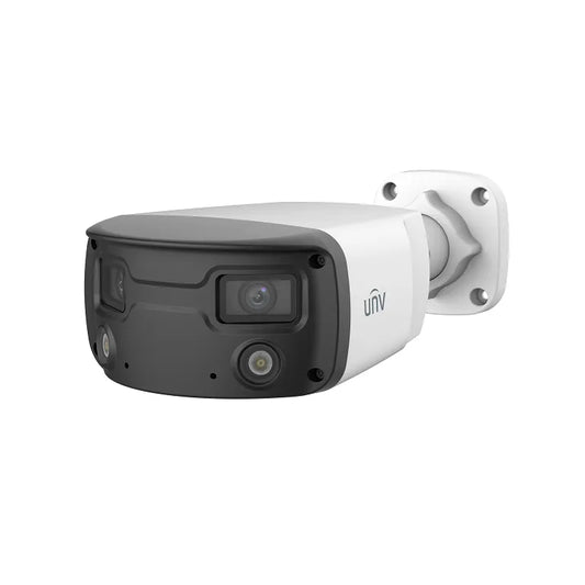 UNV IP Camera 8MP Dual Lens 180 Degree with ColorHunter, Wise-ISP IR+Warm LED
