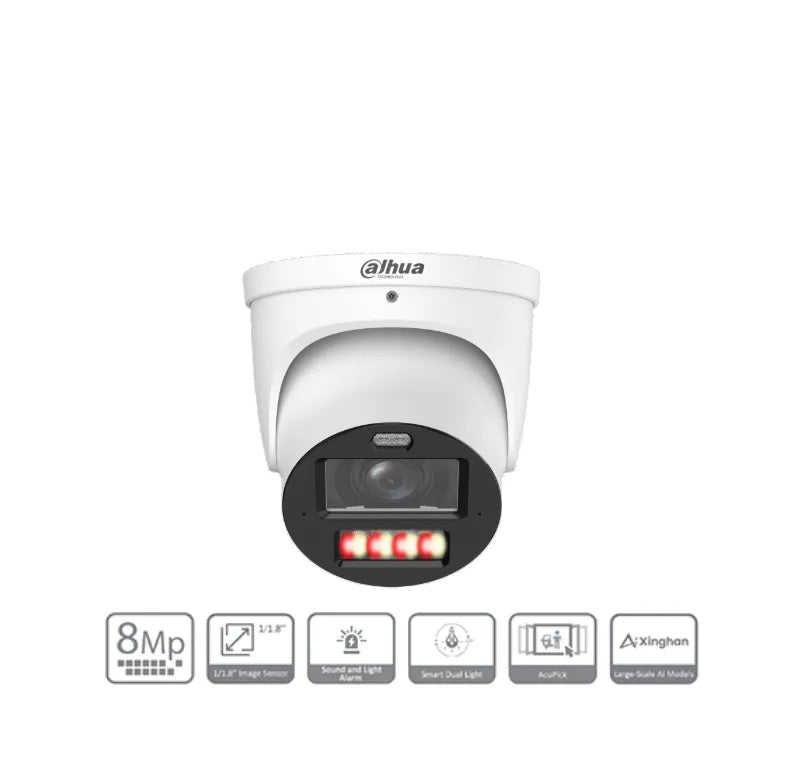 Dahua TiOC PRO Xinghan AI, DH-IPC-HDW3849H-ZAS-PV-PRO-ANZ, IP 8MP Turret Motorised Len VF