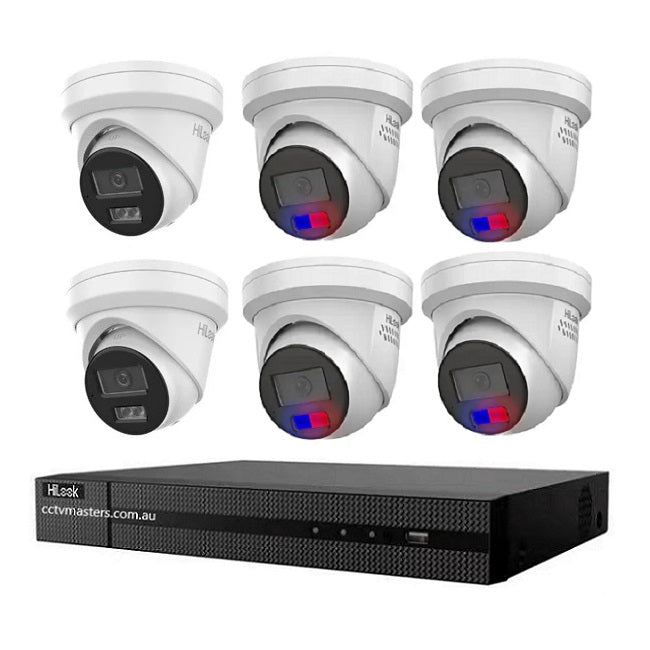 Hilook 6mp Kit 6 Camera Kit With Ai Intellisense Full Color Built In Cctvmasterscomau 