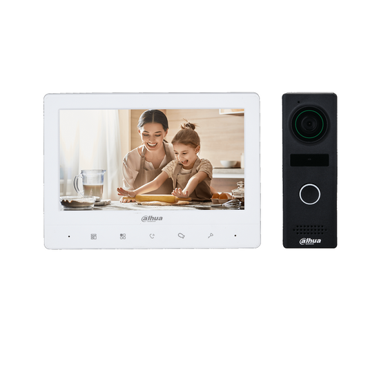 Dahua 4-Wire Indoor Monitor Kit, DHI-KTA03M Metal Door Bell, SD Slot and Snapshot