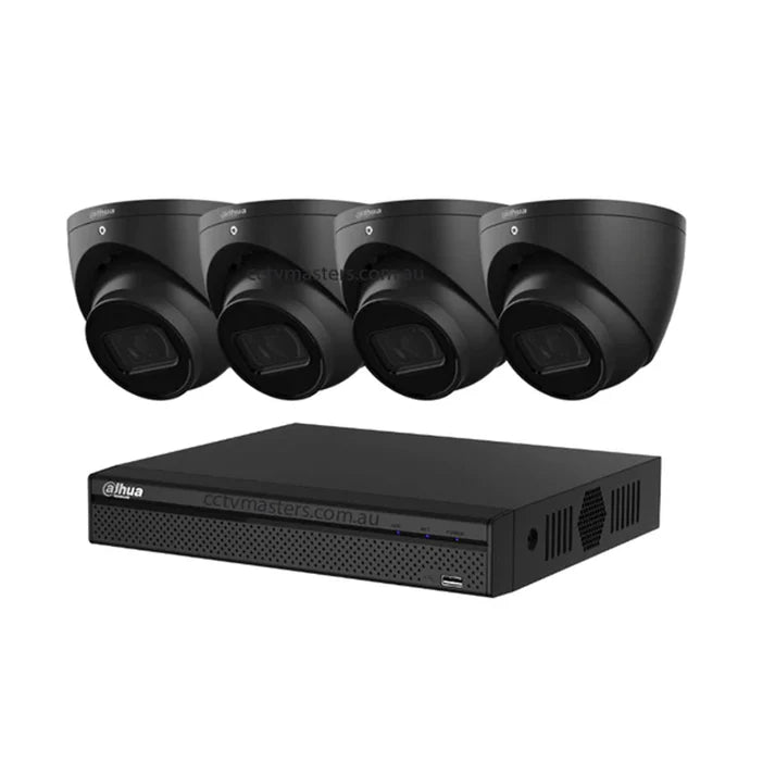 Dahua Camera Kit, 4 x 5MP WizSense IR Starlight Bundle with 4CH Ultra 4K AI NVR
