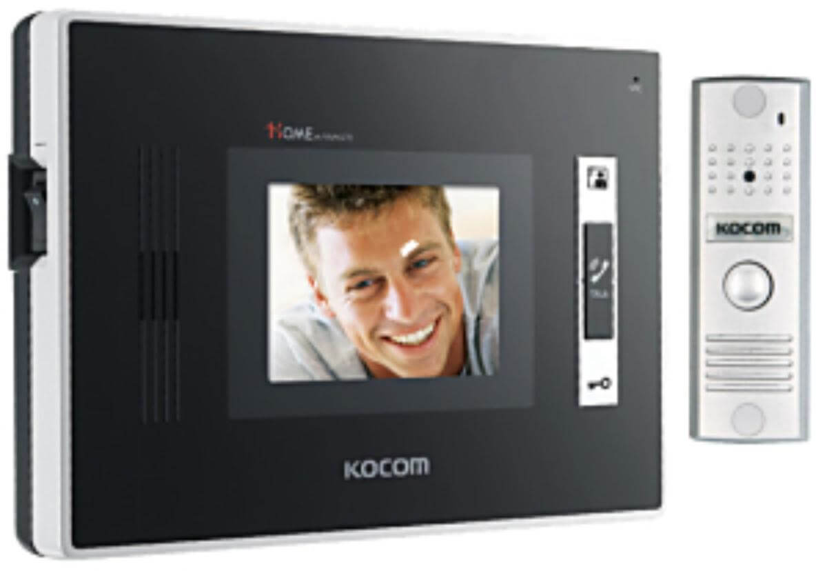 Kocom 2 wire Intercom Kit, 3.5" Monitor with Door Station and Power Supply | KOC-KCVD352+MC11 | CCTVMASTERS.COM.AU