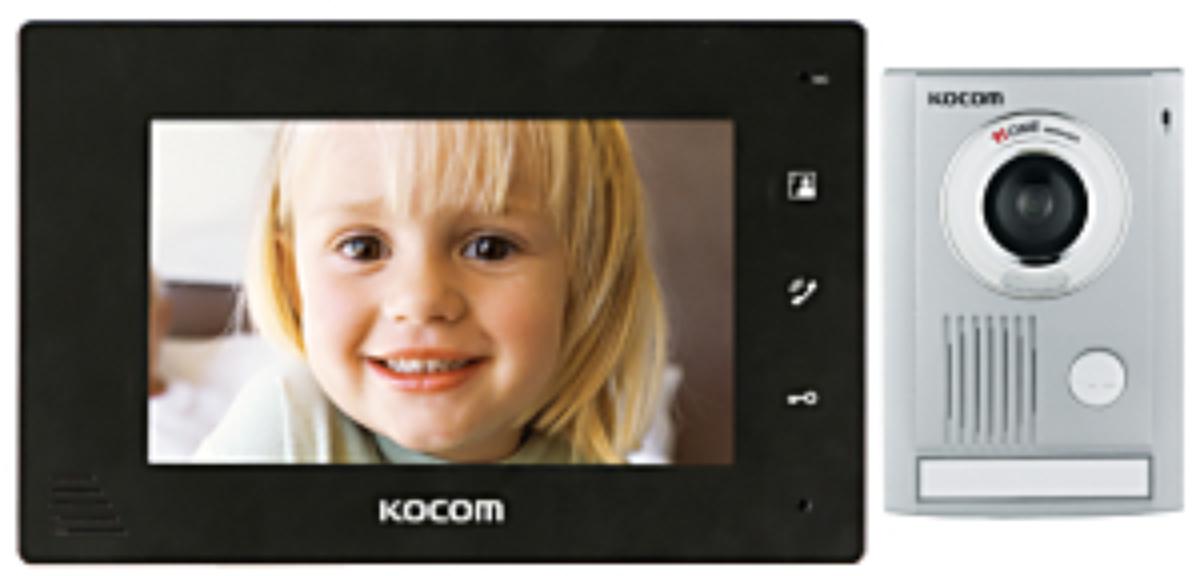 Kocom KOCKCVD372B+KCMC32 2-Wire7 - KIT - 7" Colour Monitor with Door Station Surface Mount