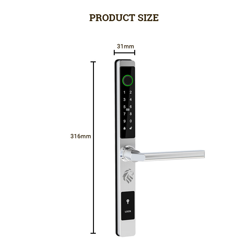 Lion Head Lygon Lever Digital Entrance Lock