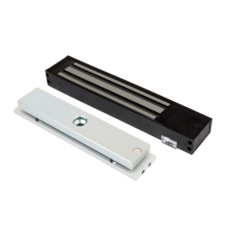 LOX Electro Magnetic Slimline Single Lock, 280kg, Monitored, LP/LSS/DSS, 12/24VDC - Black