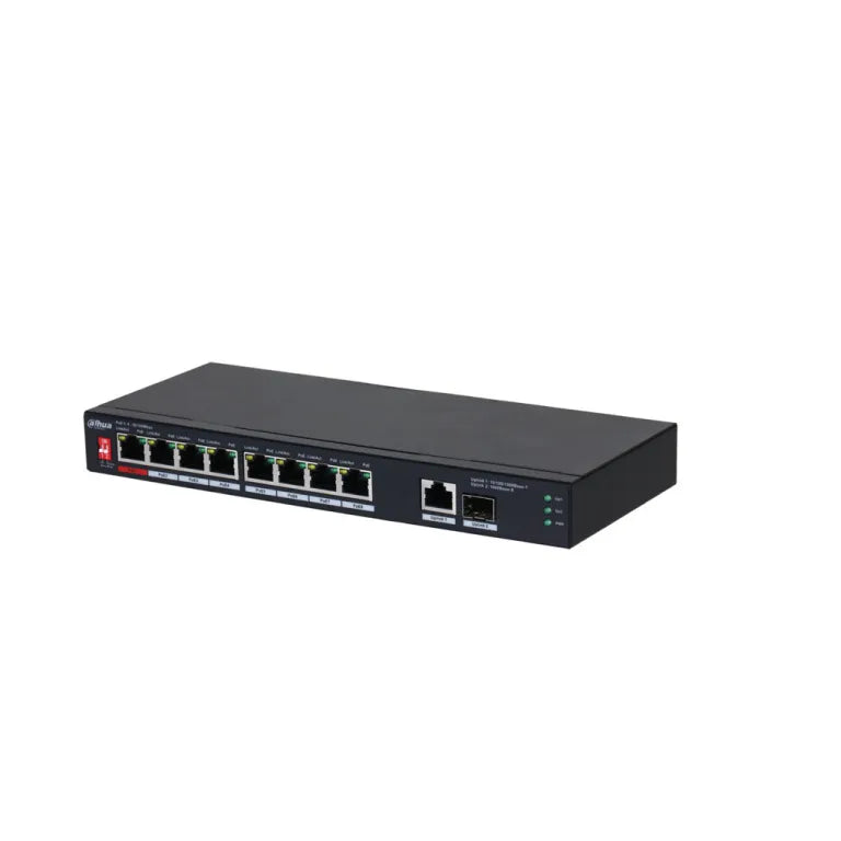 Dahua DH-PFS3110-8ET1GT1GF-96, 10-Port Unmanaged Desktop Switch with 8-Port PoE