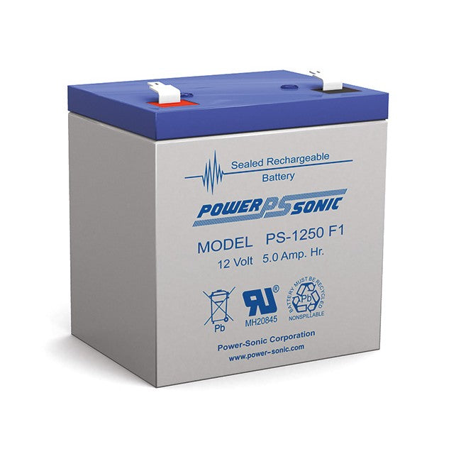 Power Sonic Battery 12V 5AH Sealed Lead Acid, PS-1250