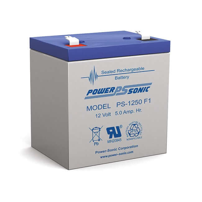 Power Sonic Battery 12V 5AH Sealed Lead Acid, PS-1250 | PS-1250 | CCTVMASTERS.COM.AU