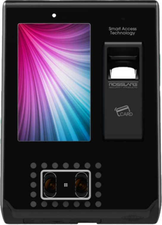 Rosslare IP Face and Fingerprint Biometric Terminal with 5" Android LCD Touchscreen and EM/RFID Reader, 12VDC